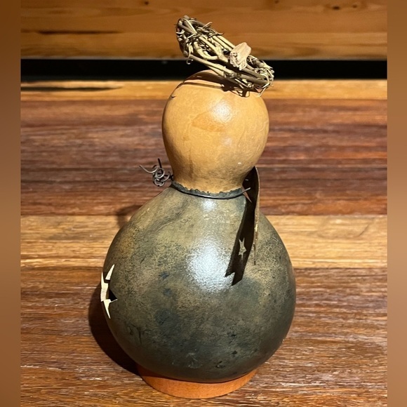 Rustic Adorable Dried Gourd Singing Angel Figurine Christmas Folk Art 7.5" Tall - Picture 4 of 9